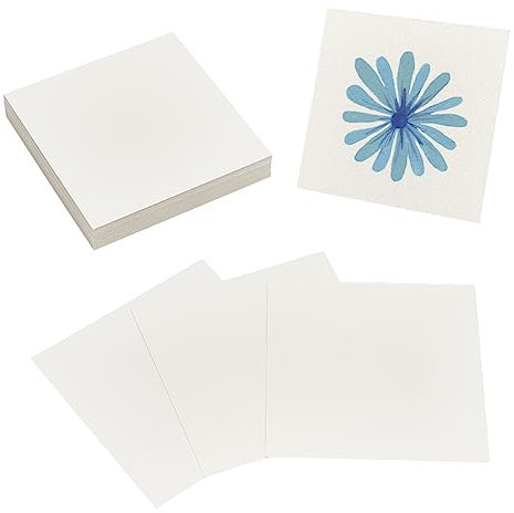 AHANDMAKER Weißes Ölgemäldepapier, 9,9 cm, tragbares, quadratisches Zeichenpapier, reißbares Kunstpapier für trockene Medien, Ölpastell, Verwendung von Anfängern, Künstlern und Spezialisten