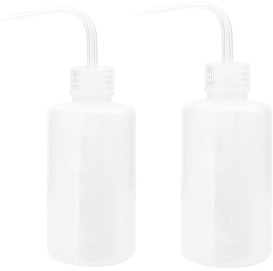 JIHUOO 2 Pcs 250ml Tattoo Wash Bottles Eyelash Washing Bottles Succulent Plant Watering Bottle Safety Rinse Water Bottles Plastic Squeeze Bottle Eyelash Extension Tools White