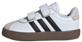 adidas Unisex Kinder VL Court 3.0 Shoes, Cloud White/Core Black/Grey One, 24 EU