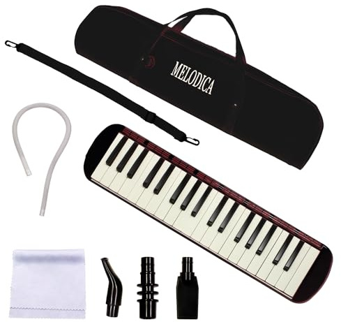 YCXYQ Black - 37 Key Melodica Professional Air Piano