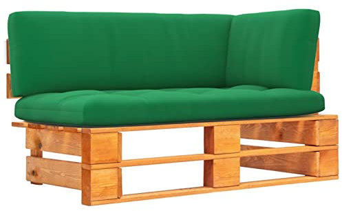 ZEYUAN Garten-Paletten-Ecksofa, Gartenlounge, Terrassenmöbel, Balkonmöbel, Terrassen Sofa, Gartensofa, Gartenmöbel, Honigbraun Imprägniertes Kiefernholz