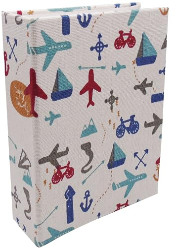 Dankeler Kids Photo Album, 100 Pockets 4x6 Linen Cover Photo Book, Slip-in Picture Album for Boys, Girls, Families(Air Plane)