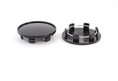Radkappe 4 Stück, 69 mm, kein Logo, Radnabenkappen, Schwarz, Silber, Radnabenabdeckung, strapazierfähige Ersatzabdeckung Universal Radzierblenden(Black)