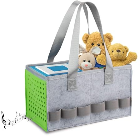 HUIBOHOU Toniebox-Tasche für Starter-Set und Zubehör, Filz-Organizer-Tasche mit Griff, grün, Klassisch