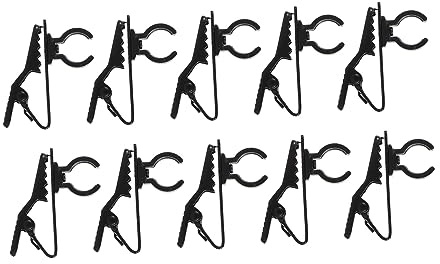 SHOWERORO 10pcs Lavalier Microphone Holder Clips Mic Lapel Clips for Stage Use Easy to Install for School Office and Theater