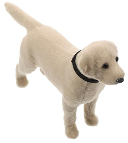HEMOTON Simuliertes Hundemodell Miniatur-Hund-sammlerstücke Labrador-Figur Hundefiguren Für Künstliches Hundemodell Hunde-tierfiguren Realistische Hundestatue Polyethylen Weiß