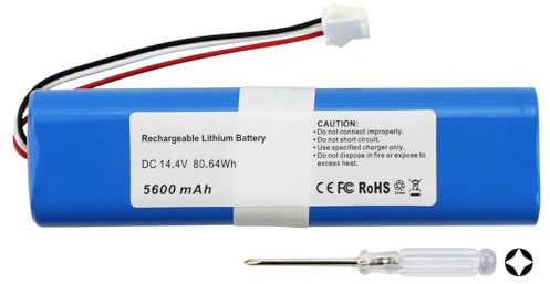 K KYUER 5600mAh Ersatz Akku für Lenovo LR1/ Xiaomi Lydsto R1/ Proscenic M7 Pro M8 Pro/Neabot N1 N2/ Viomi S9 /Uoni V980 Plus/Tesvor M1/ Roidmi Eve Plus Saugroboter Li-ion Battery
