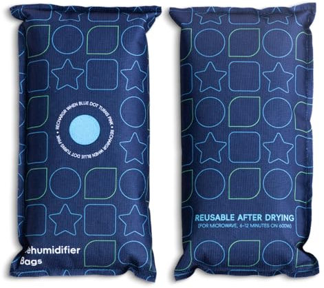 Neviland Reusable Car Dehumidifier Bag Portable Moisture Absorbers Prevent Damp and Condensation for Car, Wardrobe, Caravan, and Small Spaces (2 x 1KG)