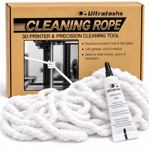 Gear Floss 40-Pack,3D Printer Cleaning Rope with Lubricating Cream
