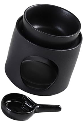Classica Cilindro Ceramica Aromaterapie Lampada Bruciatori di Olio Con Cucchiaino Tealight E Ciotola Rimovibile Set Per Diffusore Aromaterapie Olio Essenziale