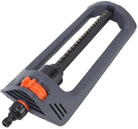 Fdit Sprinkler Oscillant Essentiel du Jardin de Pelouse, 19 Trous de Trous jusqu'à 4000 Pieds Carrés D'arroseur d'eau avec Une Base Pondérée pour la Cour