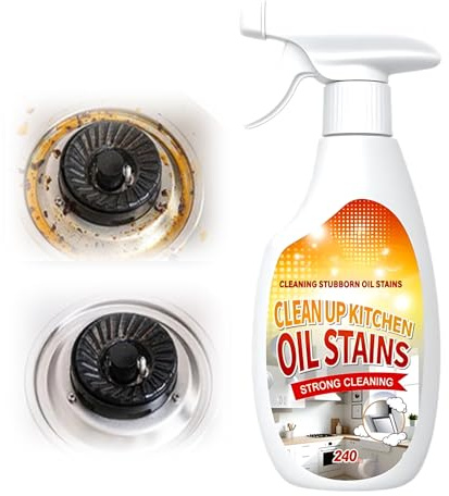 Kitchen Cleaner, Oven Cleaner Heavy Duty, Multifunctional Cleaning Products, Kitchen Spray for Cleaning Up Kitchen Oil Stains, Daily Non-Abrasive Surface Cleaner for Range Hood, Ovens (1, 240ml)