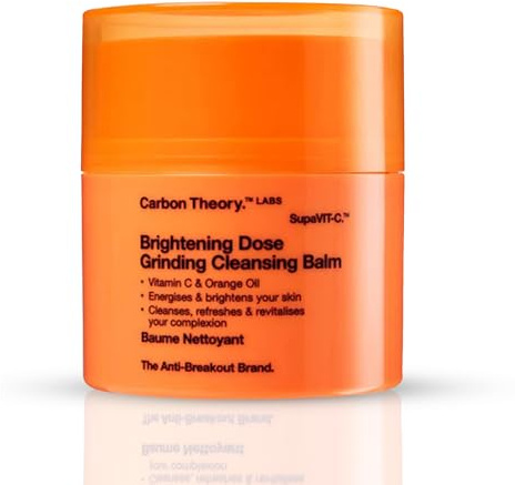 Carbon Theory Illuminating Cleansing Balm 36g | Hydrating Balm that Melts Away Makeup and Impurities While Energising Skin and Boosting Glow with Vitamin C.