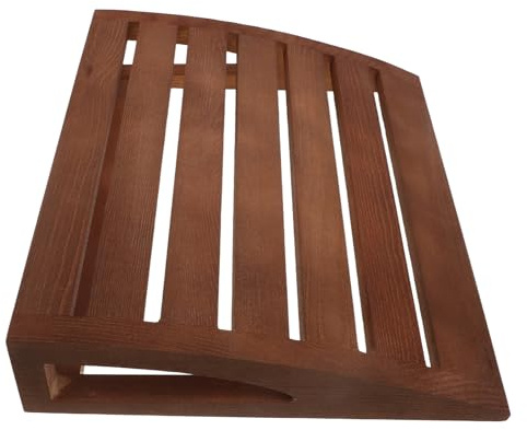 Veemoon Reposacabezas de Sauna de Madera Maciza Ergonómico 38x30x7 Cm Accesorio para SPA y Sala de Vapor Soporte Cervical Transpirable para Relajación y Descanso