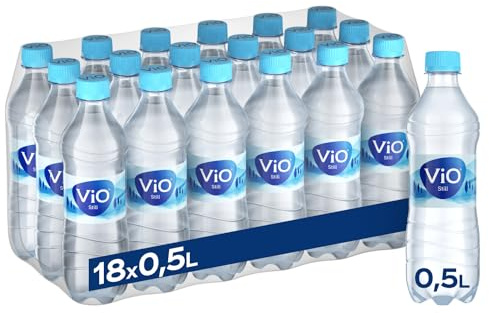 ViO Bio Wasser Still - Natürliches Mineralwasser ohne Kohlensäure - mit weichem Geschmack - Stilles Wasser in umweltfreundlichen, 100 % recycelbaren Einweg Flaschen (18 x 500 ml) | Natürliches Mineralwasser ohne Kohlensäure, mit weichem Geschmack