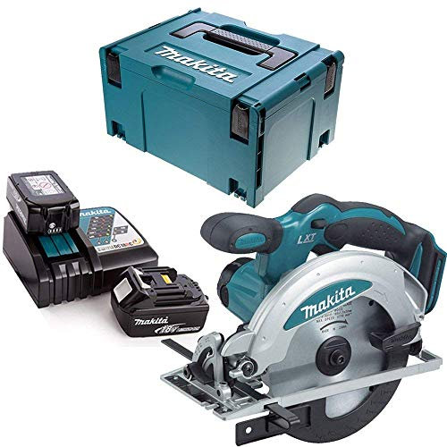 Makita DSS610Z 18V Circular Saw 165mm with 2 x 5Ah Batteries, Charger & Type 3 Case