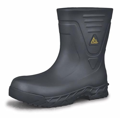 ACE Unisex Slip-Resistant Work Boots - Water-Resistant, Non-Slip Industrial Safety Boots for Men & Women with Soft Toe or Composite Toe - Bullfrog Pro II, Size 11