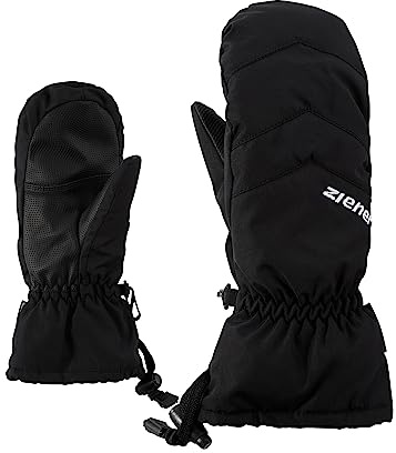 Ziener barn LETTERO AS MITTEN handske junior skidhandskar/vintersport | vattentät, andas Svart (Black) 7.5