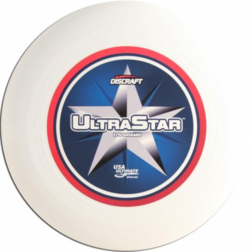 Discraft Center Print Super Color Ultra Star Ultimate Frisbee Sport Flying Disc Weiß