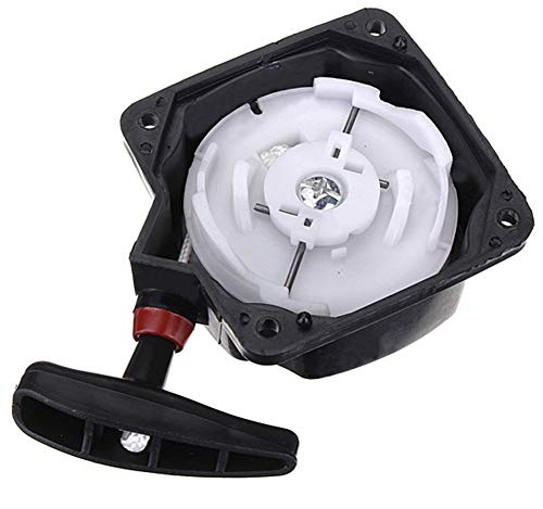 PiniceCore Rückprall Seilzugstarter, Universal Rückstoß Seilzug Starter für Motorsense Rasen-Trimmer Teile Ersatzteile Gartengeräte(Schwarz) - Schwarz, Free Size