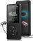 MP3 Player with FM Radio and Voice Recorder, Ultra Slim Music Player with Video Play Text Reading and Build-in Speaker Support up to 128GB, Earphone Included (Black)