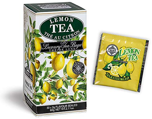 Tè al Limone Tea Mlesna - Confezione da 180 filtri salvaroma laminati in 6 comodi dispenser da filtri l'uno - Tè nero di Ceylon con essenze naturali di Limone