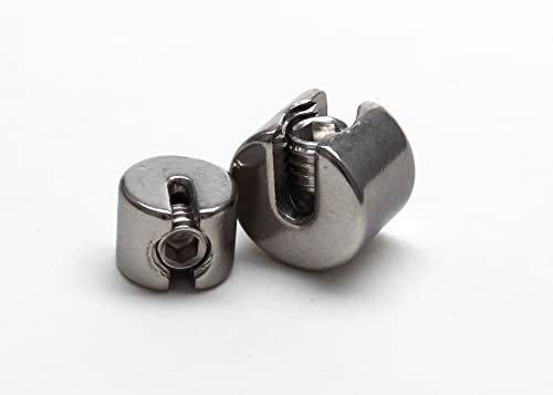 PD® Drahtseilklemme 5mm Edelstahl A4 | Rostfreie Seilklemmen 5mm | Hochwertige Stahlseil Klemme für 5mm Seil | Drahtseil Klemmen Bügelklemme | Bügelseilklemme Wire Clamp U Bolzen | 2 Stück