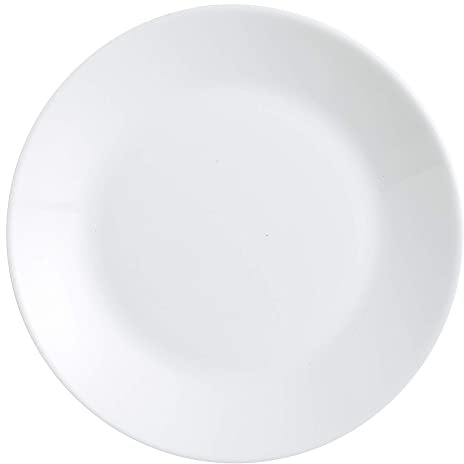 Arcopal by Luminarc Zelie White Opal Glass Dinner Set Dinnerware Plates (6X Dessert Plates)
