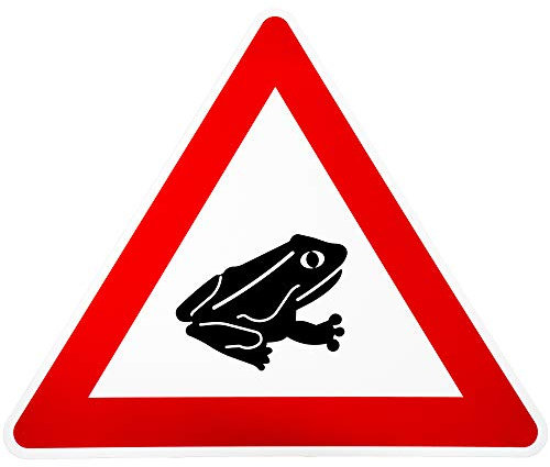 Original Verkehrsschild 101-24 * Amphibienwanderung Aufstellung links * SL 900 mm Warnschild Verkehrsschilder Hinweisschild Gefahrenzeichen Schild RAL