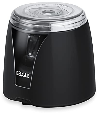 Eagle Portable Automatische Bleistiftspitzer, Batterie Powere, Geeignet für Kinder, Haus, Schule und Büro Gebrauch (Schwarz)