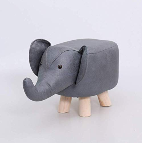 XBSLJ Repose-Pieds Animaux Repose-Pieds et poufs Animaux pour Adultes, Tabouret Mignon Repose-Pieds, Mode Dessin animé Animal Repose-Pieds ménage Cadeau éléphant Gris foncé