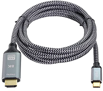cablecc USB4 USB-C Tipo C Fuente a HDMI 2.0 Pantalla 8K UHD 4K DP a HDMI macho Monitor Cable Conector 1.8m 6ft