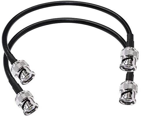 TUOLNK BNC Cavo coassiale RG58 Low Loss 50 Ohm CB cavo coassiale 30 cm WLAN per antenna radio HAM, confezione da 2