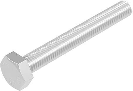 SECCARO Sechskantschraube M8 x 65 mm, Edelstahl V2A VA A2, DIN 933 / ISO 4017, Außensechskant, 20 Stück