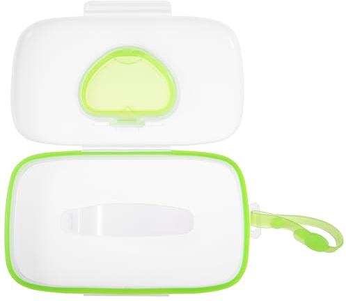 Hemoton Feuchttücher Box Leicht zu Tragen Tücherspender Tragbar für Feuchttücher Persönliche Papierservietten-Tasche für Kinderwagen Reisen (grün)
