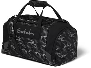 Satch Duffle Bag Aufbewahrungstasche 25L Schuhfach mit Reißverschluss und gepolsterten Tragegriffen, Mountain Grid - Grau, Einheitsgröße