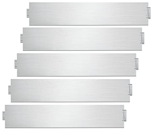Fiqops Rasenkante Metall 40m x 18cm Beetumrandung verzinkt Mähkante Beeteinfassung Palisade Länge 100cm Höhe 18cm - 40 Stück