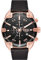 Diesel Watch for Men Spiked, Chronograph Movement, 49 mm Rose Gold Stainless Steel Case with a Leather Strap, DZ4607