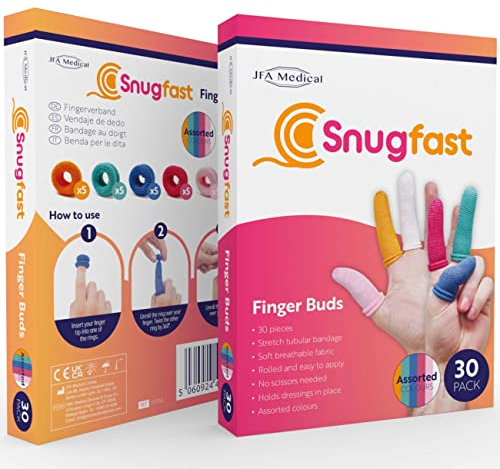 Snugfast Fingerpflaster, Fingerlinge, Fingerschützer, Fingerbandage, Fingerverband verschiedenen Farben 30 Stück