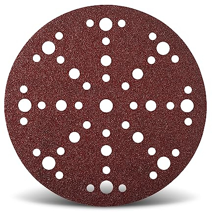 Wfix Craft IK88 Schleifscheiben 150mm Klett mit 48-Loch-Perforation für Exzenterschleifer | Körnung P60 - grob - 50er Profi Schleifpapier Set für Holzschliff