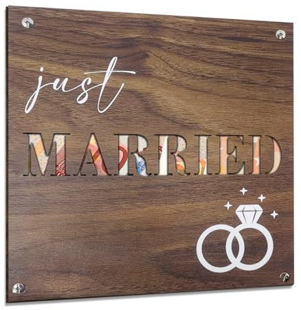 Geldgeschenk Hochzeit Holz I Just Married Hochzeitsgeschenk I Geldgeschenke I Hochzeitsgeschenke für Brautpaar Geld I Geldgeschenke Verpackung I Hochzeitskarte I Ausgefallene Hochzeitsgeschenke
