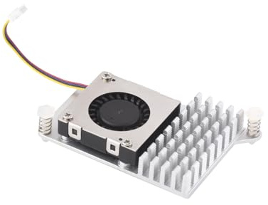 Waveshare Kühlkörper Kühler Active Cooler (B), Compatible with Raspberry Pi 5, Active Cooling Fan, Aluminium Heatsink, with Thermal Pads