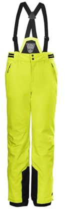 killtec Skidbyxor/funktionella byxor för flickor, med dragkedja på overall, snöstopp och kantskydd KSW 77 GRLS SKI PNTS, neon Lime, 128, 37258-000