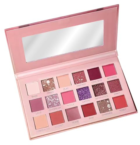 LEEQBCR 1 Pezzo 18 Colori Palette di ombretti per evidenziare e sottolineare, occhi luminosi altamente pigmentati, confezione da viaggio professionale, trucco per principianti, specchio incorporato