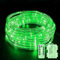 SHANJIA Guirnalda Manguera, 12M/39ft 100LED impermeable 8 Modo/remota Guirnalda Luces Pilas,Cadena de Luces Decoración Exterior Interior,Fiesta, Habitación,Jardín (Verde)