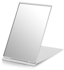 VANCOV Compact Mirror, Portable Folding Mirror, Ultra Slim and Durable with Aluminium Shell, Suitable for Travel, 8.3 x 5.1 cm, Small