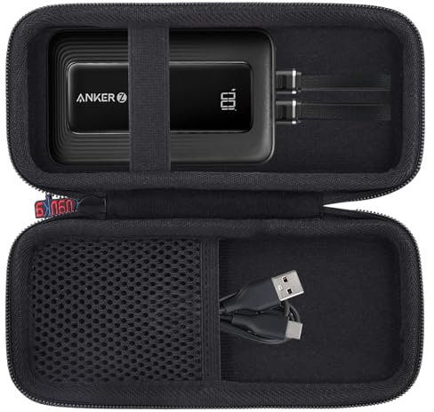 Khanka Etui für Anker Zolo Power Bank 20,000mAh 45W(A1681)/30W(A1689), Aufbewahrungs-Reisehülle für Anker Zolo Power Bank (20K, 45W)/(20K, 30W), Nur Etui