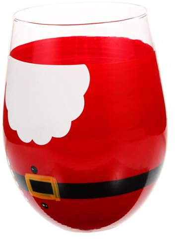 CIYODO Glas Weihnachten Becher Chunky Tasse Wasserbehälter Dekoration Xmas Rührstab Großöffnung Reinigen