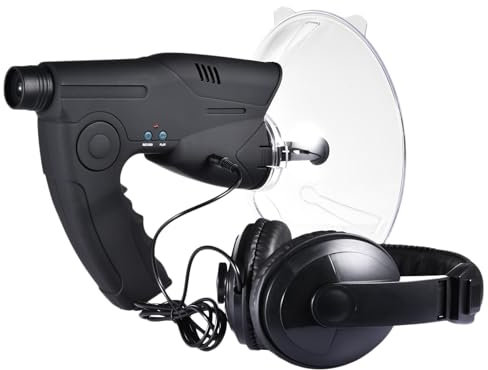 Microphone directionnel parabolique bionique, télescope d'écoute d'oiseaux | Réglable X8 fois longue distance auditive outils de camping, appareil d'enregistrement électronique pour adultes