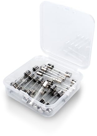 Innfeeltech 25 Stück träge Glassicherungen 6 * 30mm 250V 1.6A Träge Röhrensicherungen Sortimentskit